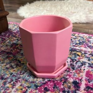 Pink plant pot